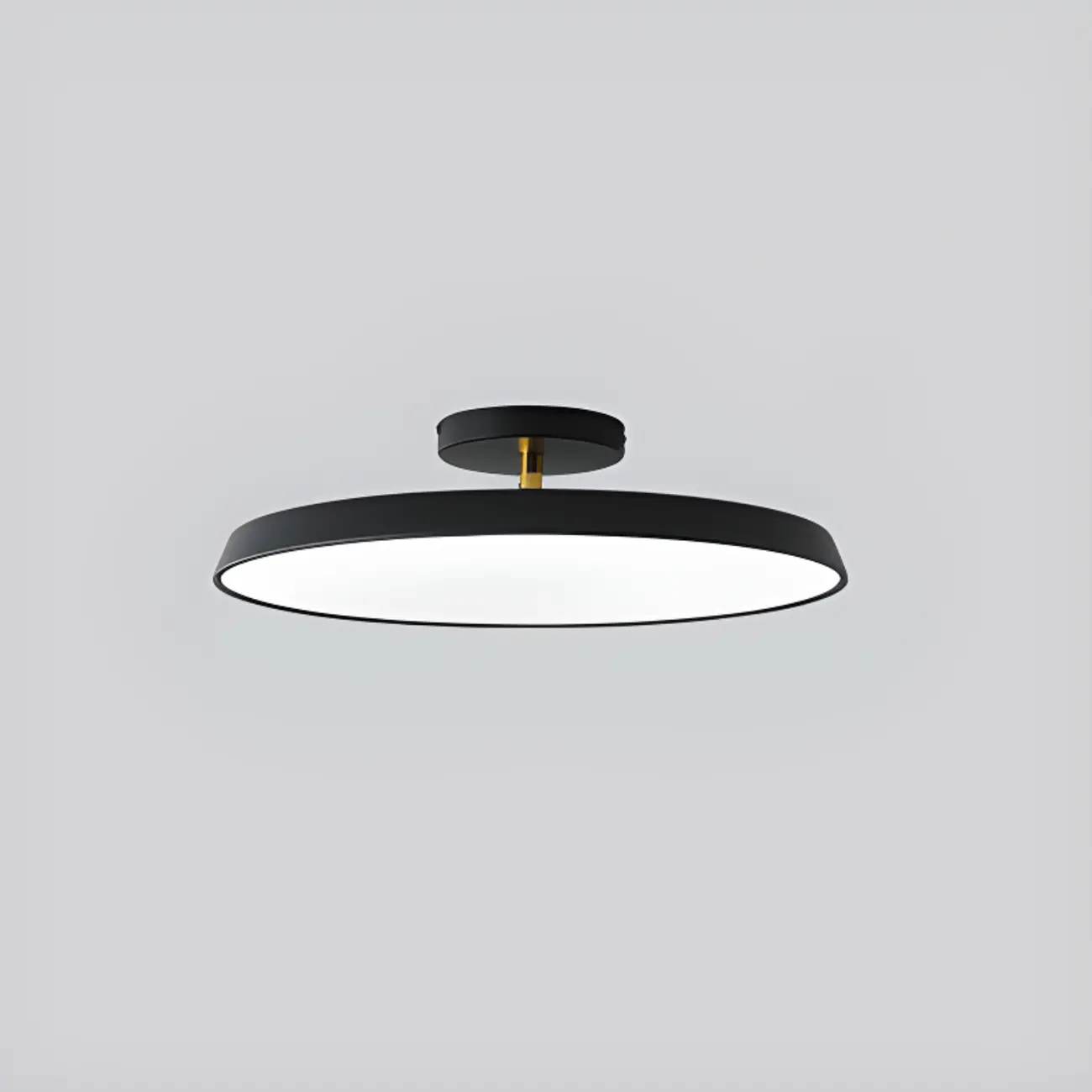 Modern Round Semi Flush Ceiling Light 3-Gear Dimming  Image - 15 | homeyfad