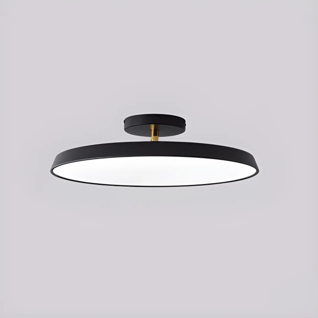Modern Round Semi Flush Ceiling Light 3-Gear Dimming  Image - 16 | homeyfad