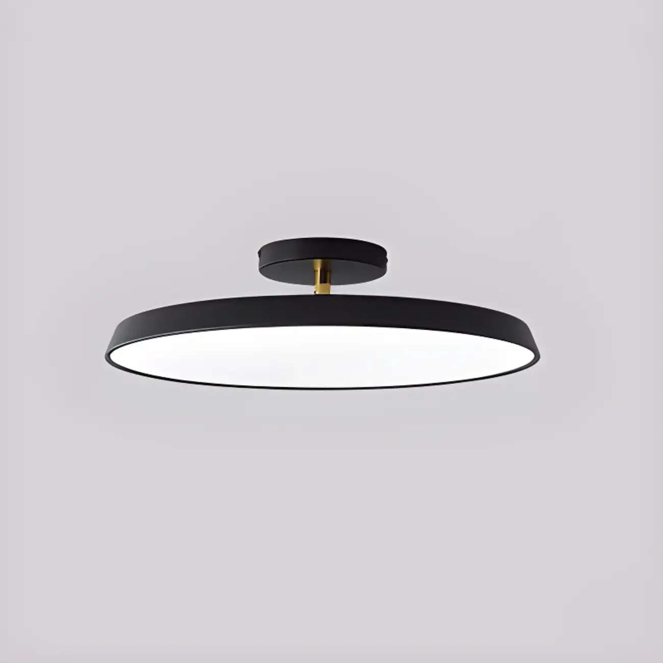 Modern Round Semi Flush Ceiling Light 3-Gear Dimming  Image - 16