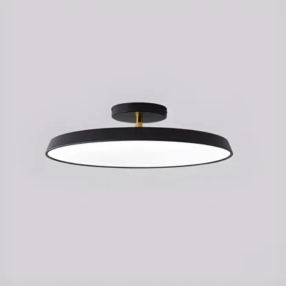 Modern Round Semi Flush Ceiling Light 3-Gear Dimming  Image - 16