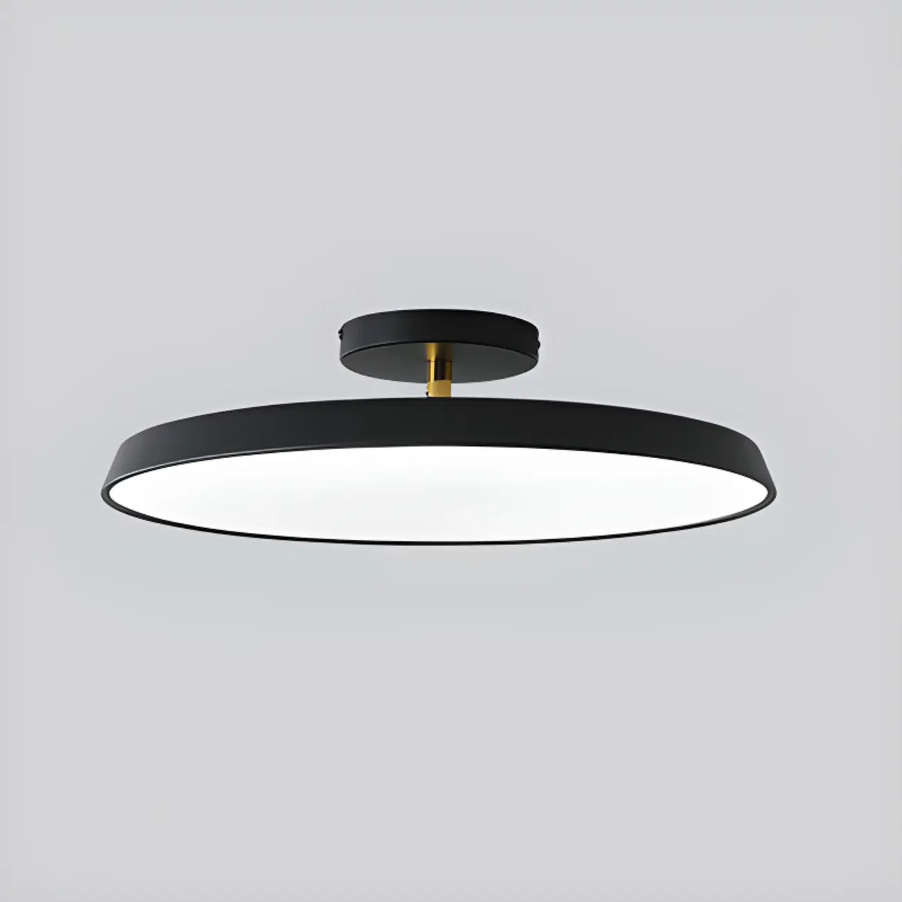 Modern Round Semi Flush Ceiling Light 3-Gear Dimming  Image - 17 | homeyfad