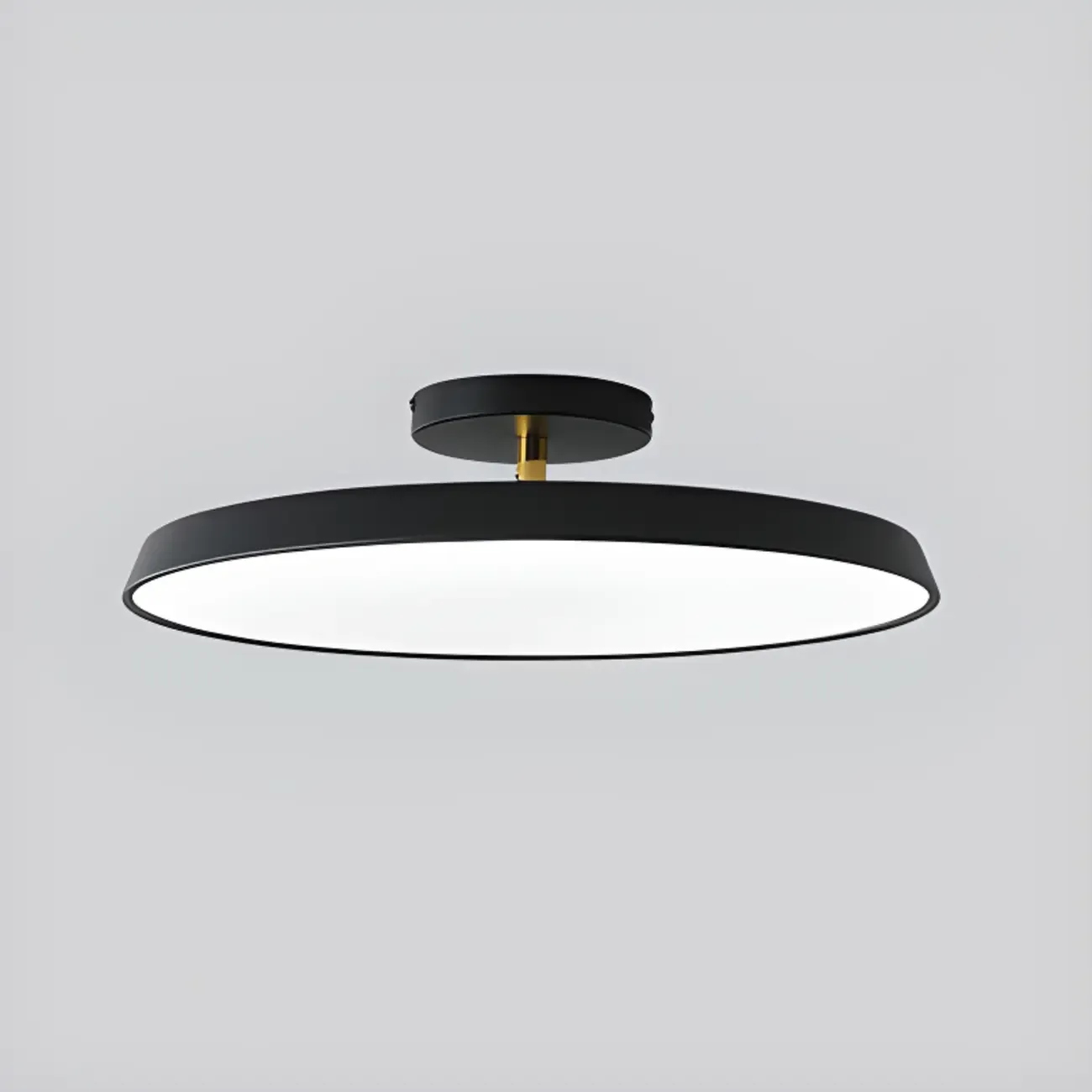 Modern Round Semi Flush Ceiling Light 3-Gear Dimming  Image - 17