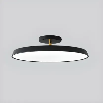 Modern Round Semi Flush Ceiling Light 3-Gear Dimming  Image - 17