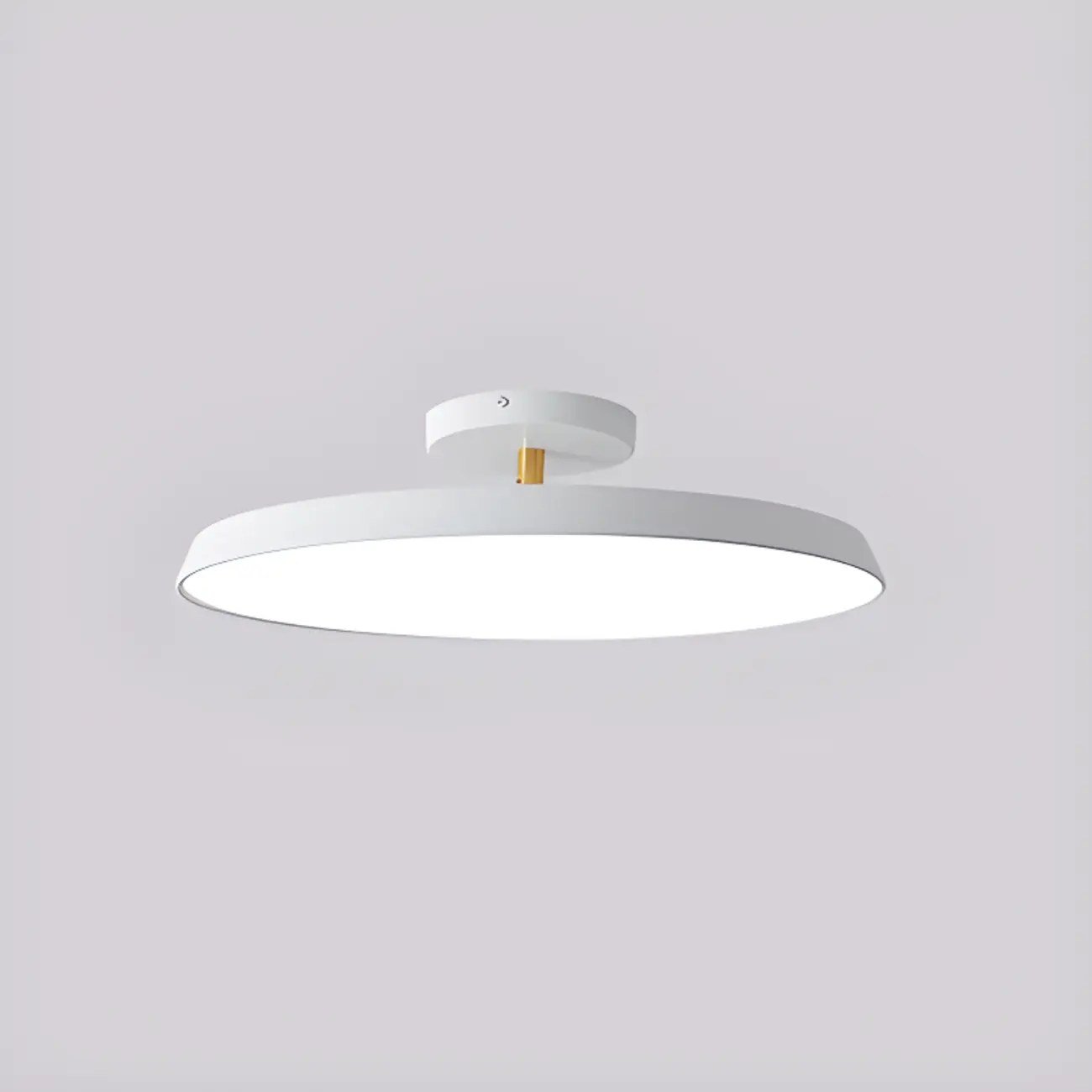 Modern Round Semi Flush Ceiling Light 3-Gear Dimming  Image - 18 | homeyfad