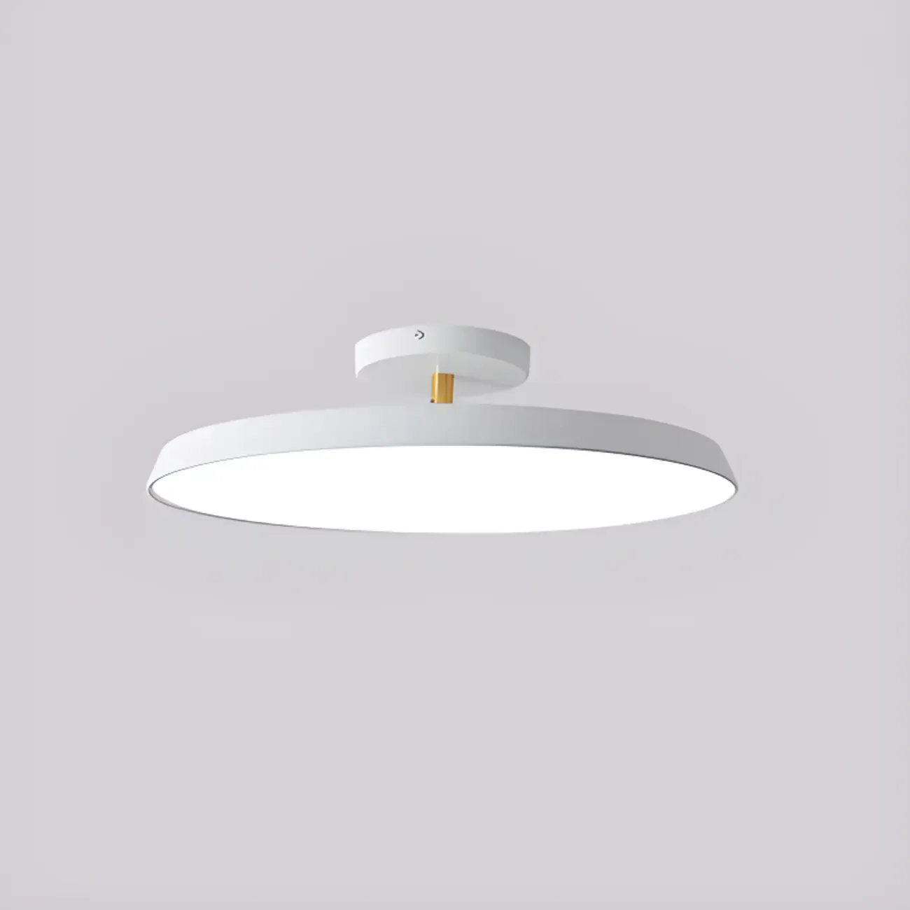 Modern Round Semi Flush Ceiling Light 3-Gear Dimming  Image - 18