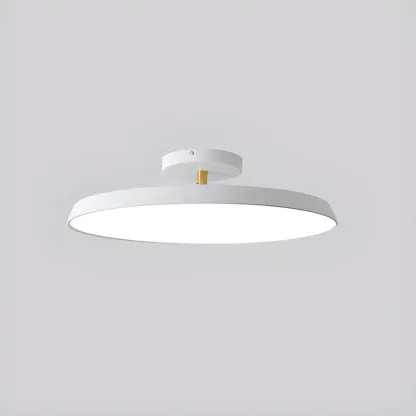 Modern Round Semi Flush Ceiling Light 3-Gear Dimming  Image - 18