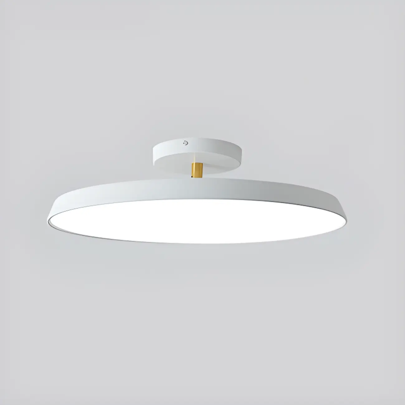 Modern Round Semi Flush Ceiling Light 3-Gear Dimming  Image - 19 | homeyfad