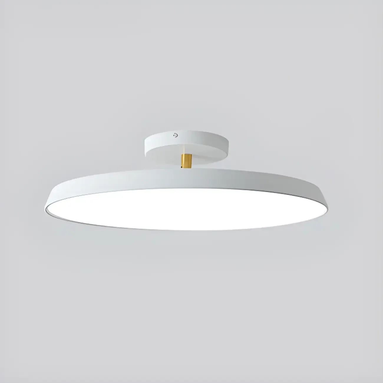 Modern Round Semi Flush Ceiling Light 3-Gear Dimming  Image - 19