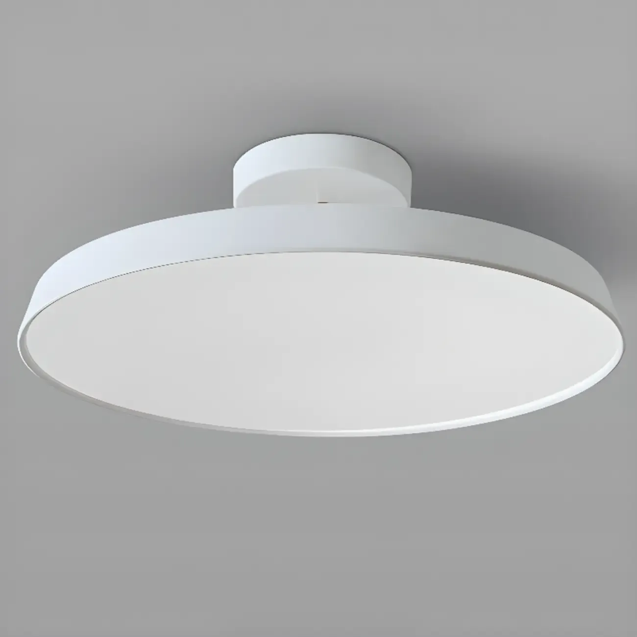Modern Round Semi Flush Ceiling Light 3-Gear Dimming  Image - 20