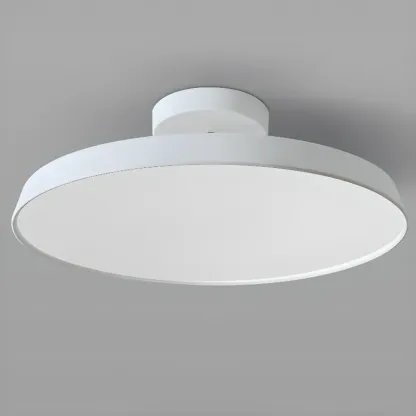 Modern Round Semi Flush Ceiling Light 3-Gear Dimming  Image - 20