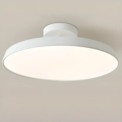 Modern Round Semi Flush Ceiling Light 3-Gear Dimming  Image - 21