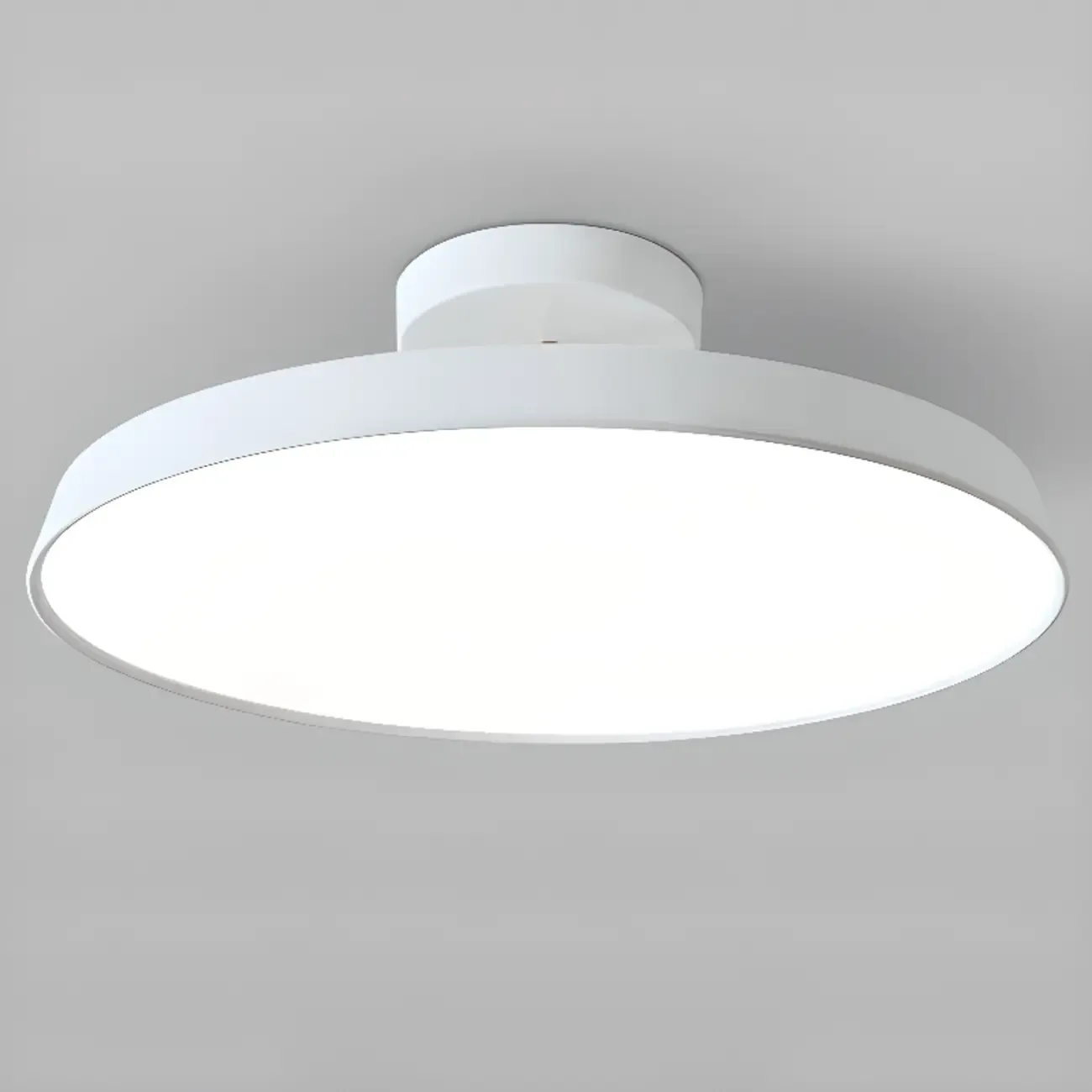 Modern Round Semi Flush Ceiling Light 3-Gear Dimming  Image - 22