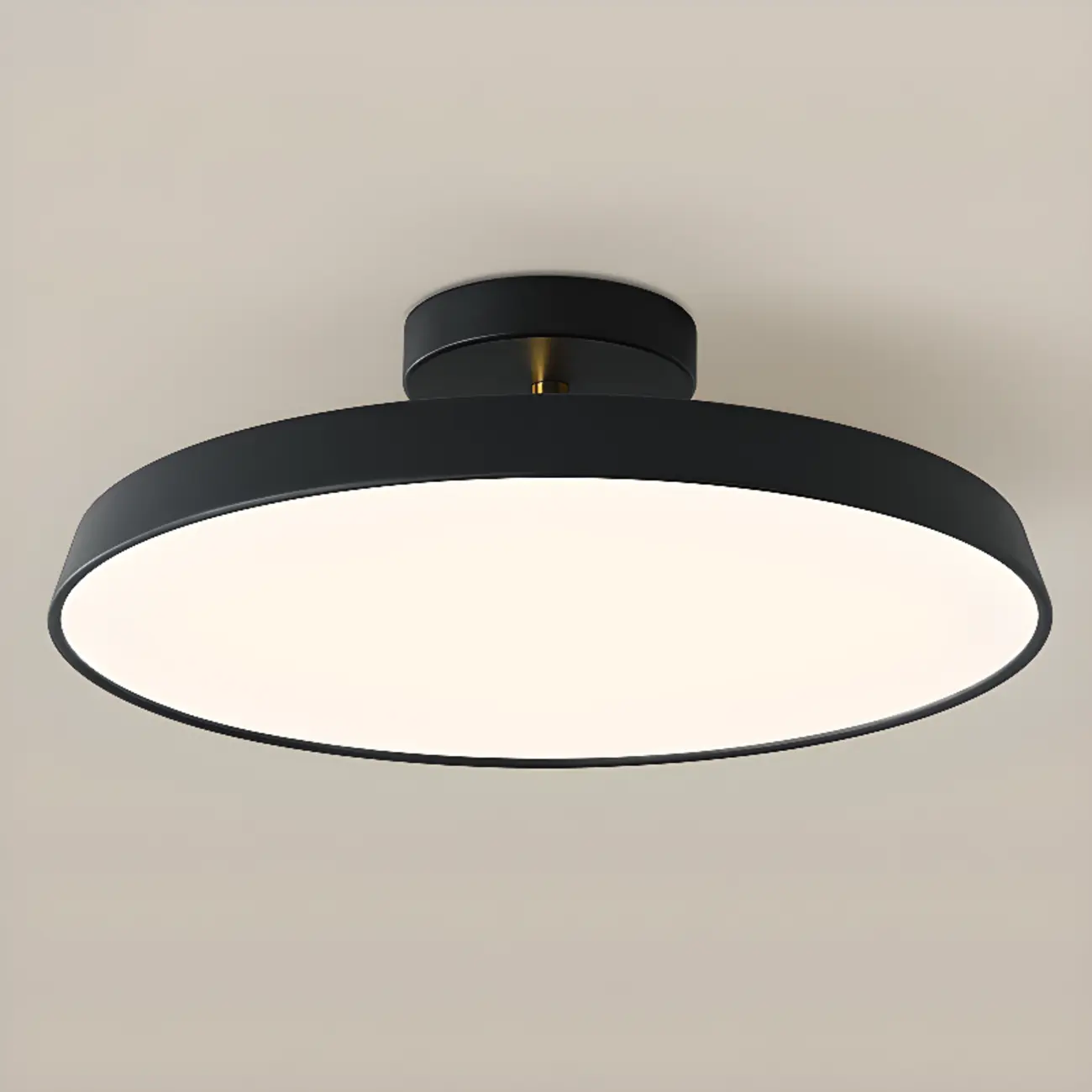 Modern Round Semi Flush Ceiling Light 3-Gear Dimming  Image - 23 | homeyfad