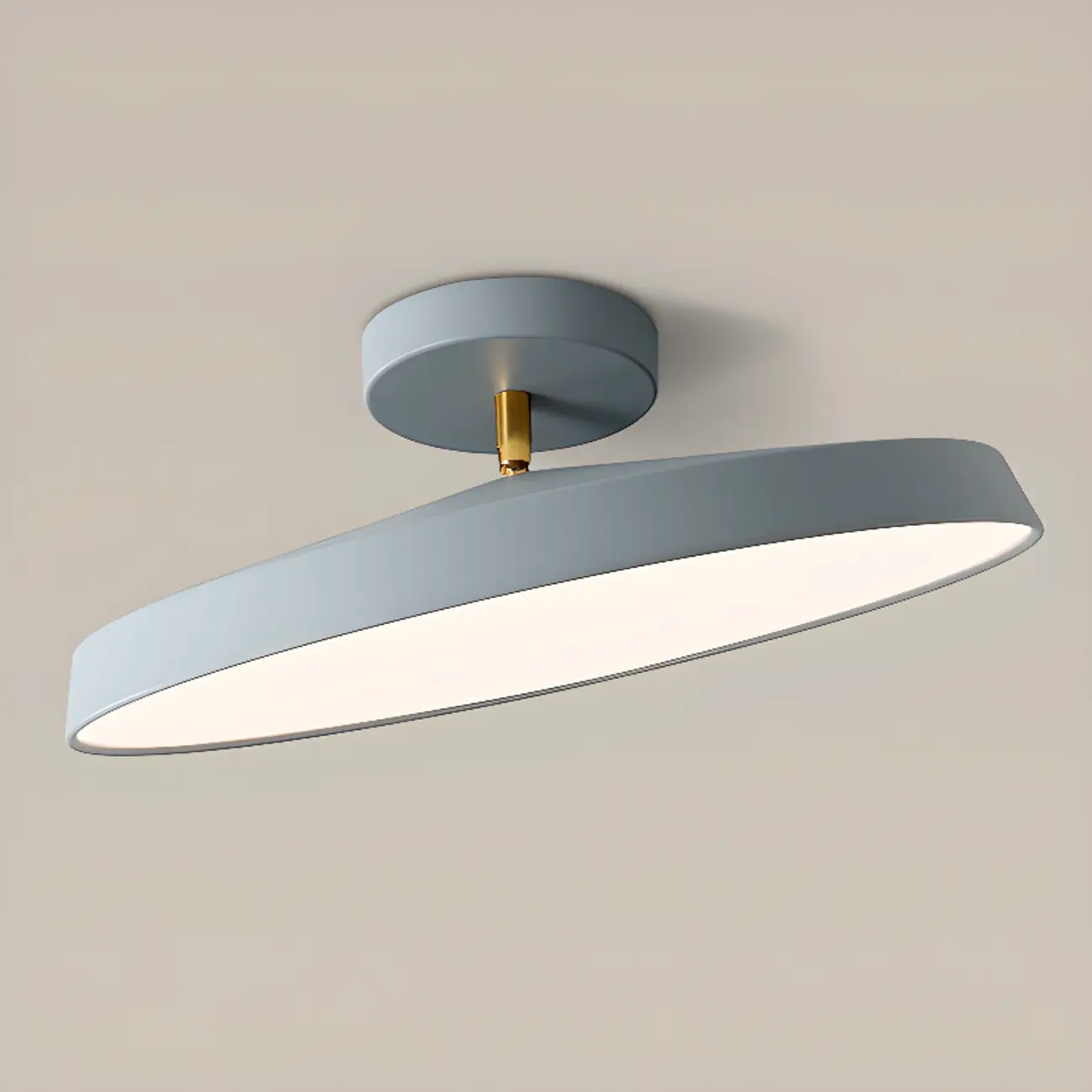 Modern Round Semi Flush Ceiling Light 3-Gear Dimming  Image - 24 | homeyfad