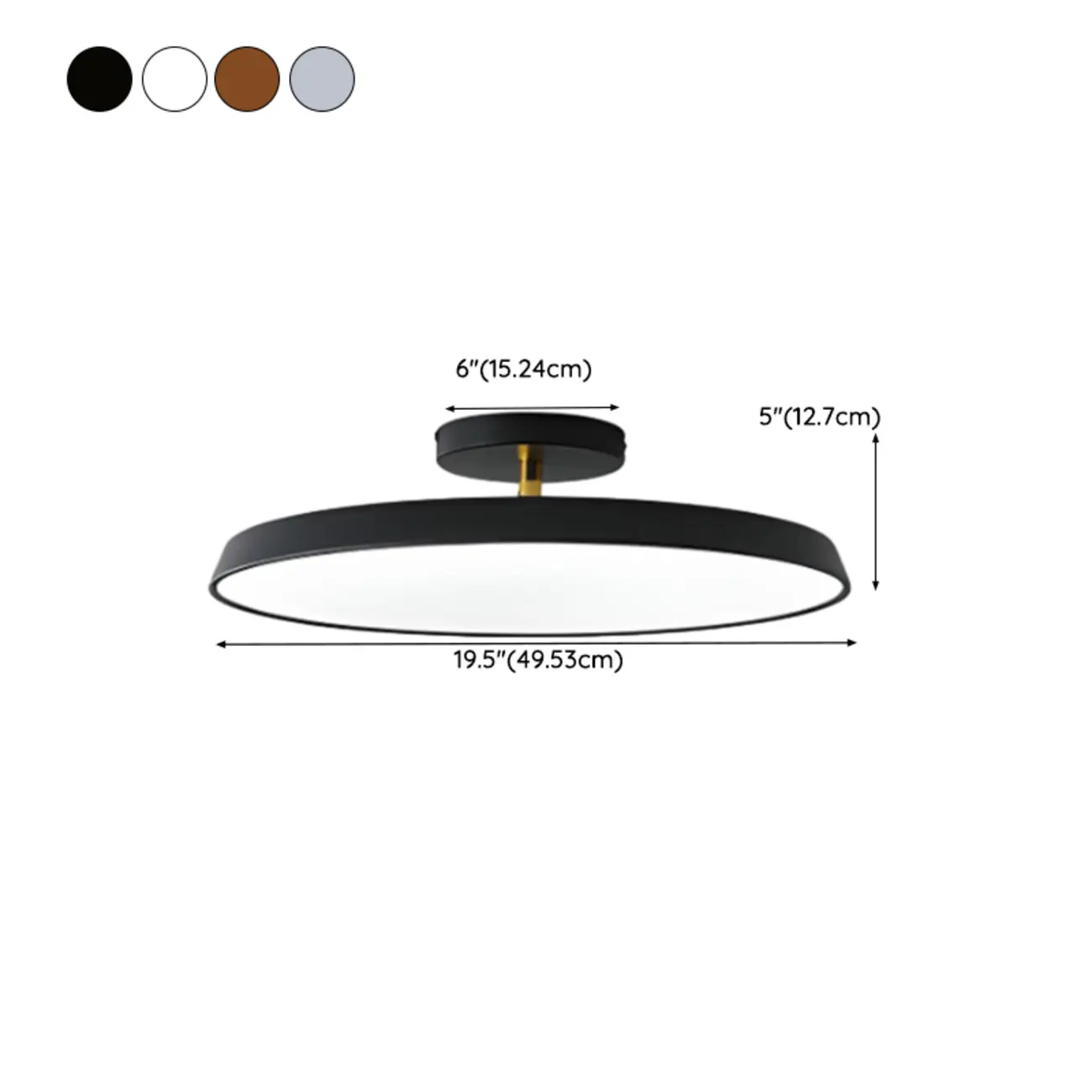 Modern Round Semi Flush Ceiling Light 3-Gear Dimming  Image - 27 | homeyfad