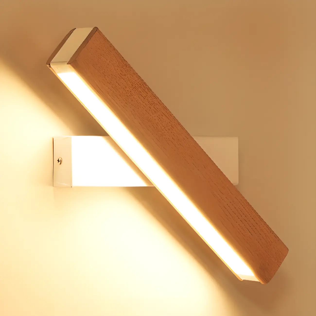 Wood Modish Rectangular Rotatable Wall Sconce Image - 8 | homeyfad