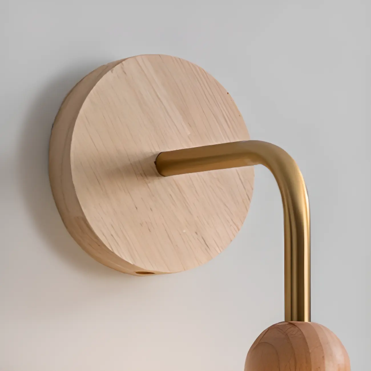 Art Deco Wall Light with Frosted Glass and Wood Grain Image - 7 | homeyfad