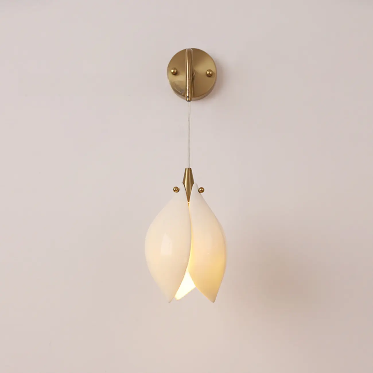Modern Gold Geometric Wall Light with Ceramic Shade Image - 17 | homeyfad