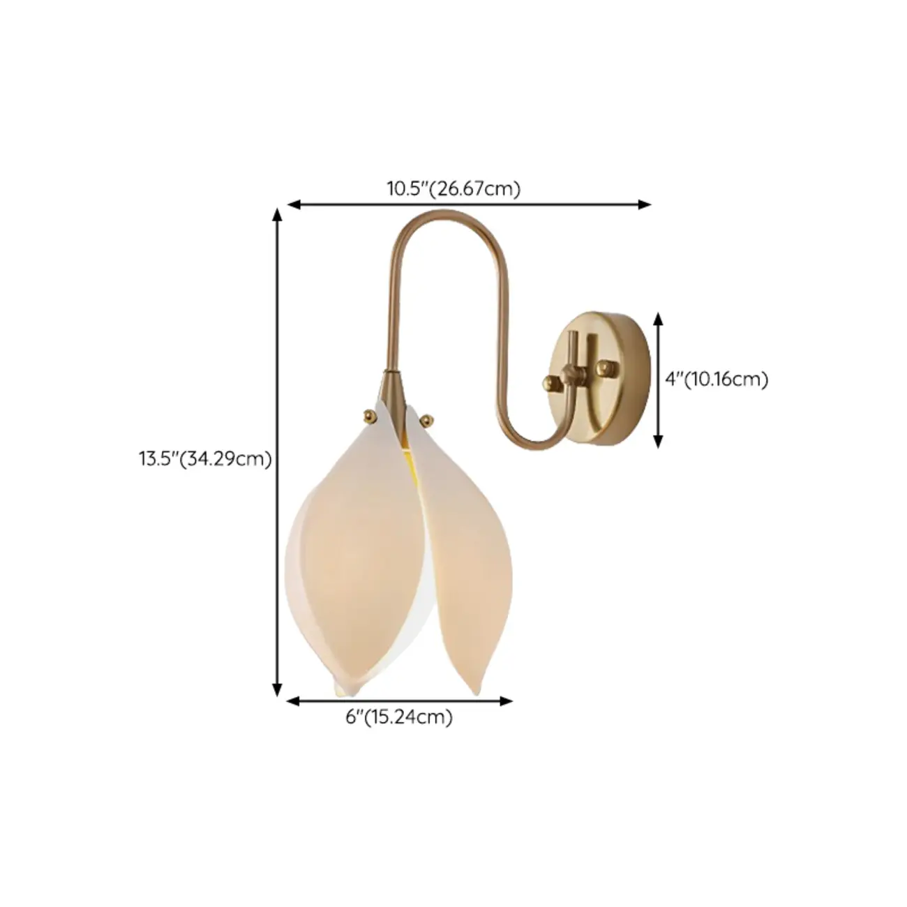 Modern Gold Geometric Wall Light with Ceramic Shade Image - 22 | homeyfad