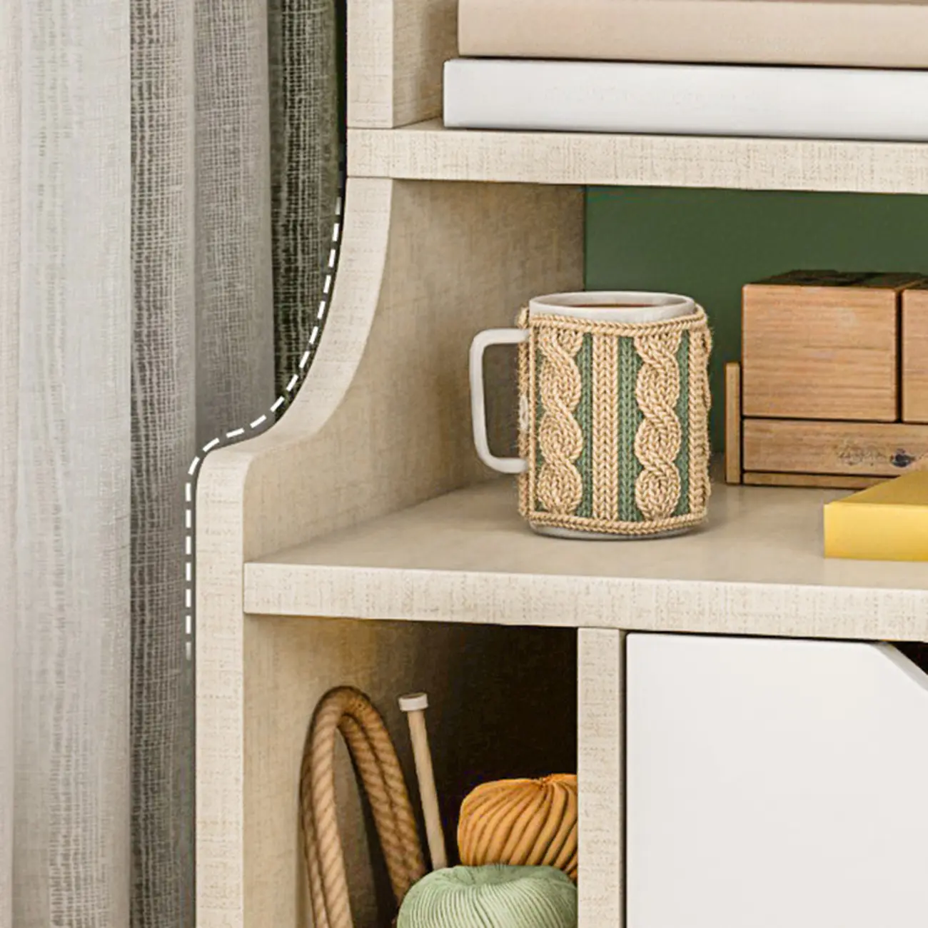 Modern Tall Wood Spacious Shelves 2-Drawer Nightstand Image - 2 | homeyfad