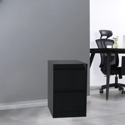 Modern Metal Vertical Filing Cabinet with Key Lock for Office Image - 3