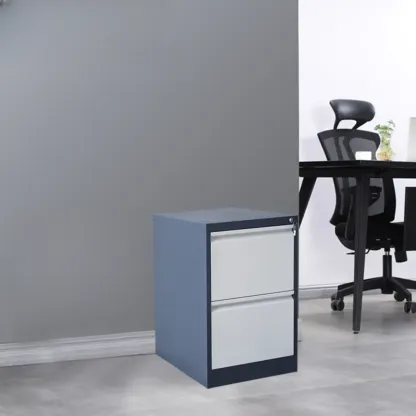 Modern Metal Vertical Filing Cabinet with Key Lock for Office Image - 12