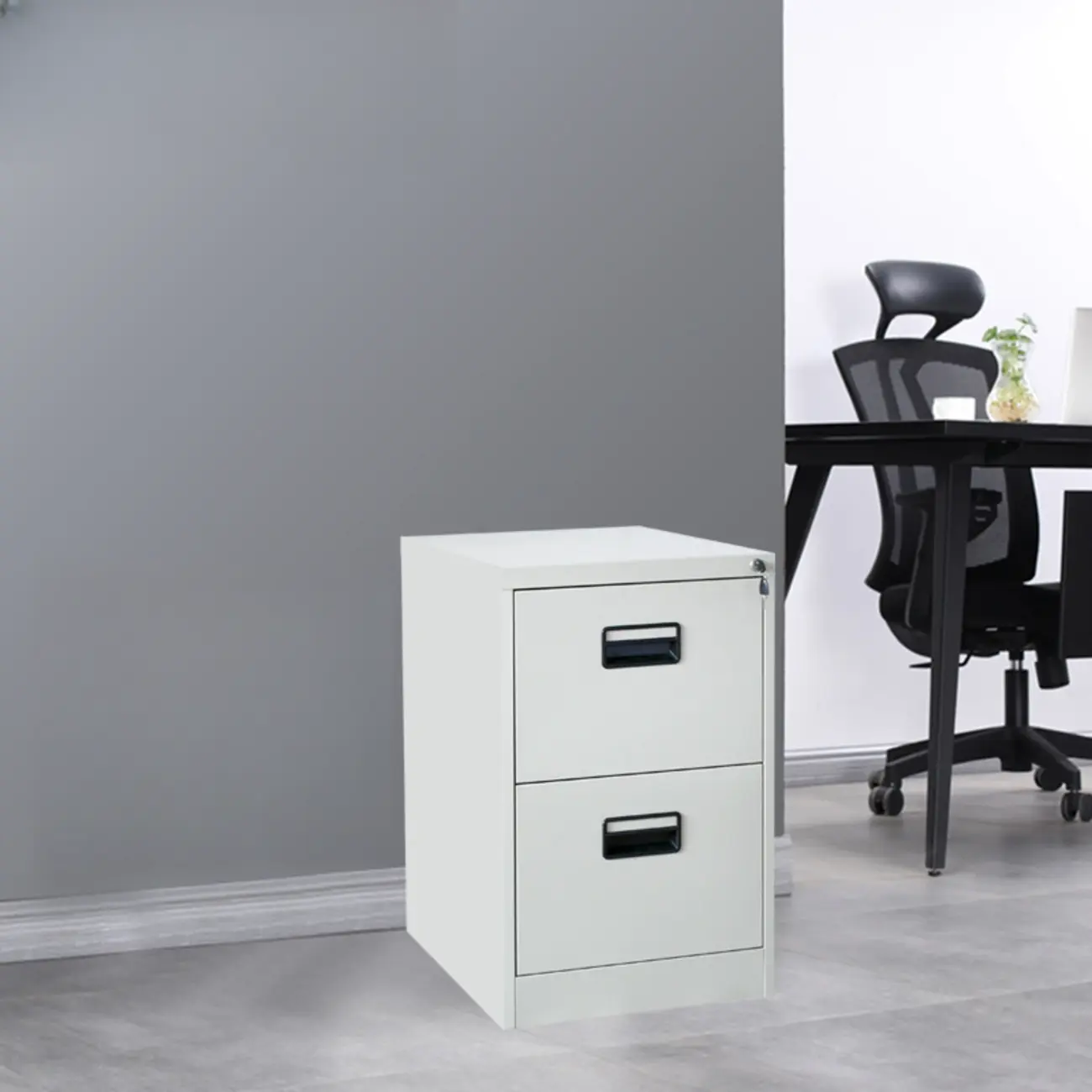 Modern Metal Vertical Filing Cabinet with Key Lock for Office Image - 14 | homeyfad