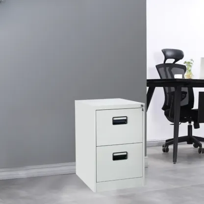 Modern Metal Vertical Filing Cabinet with Key Lock for Office Image - 14
