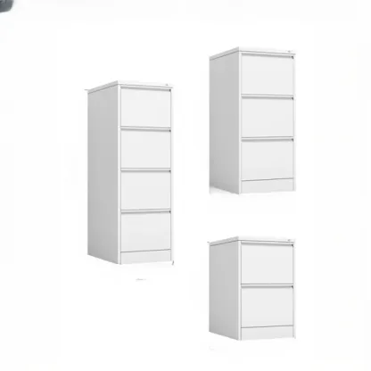 Modern Metal Vertical Filing Cabinet with Key Lock for Office Image - 21