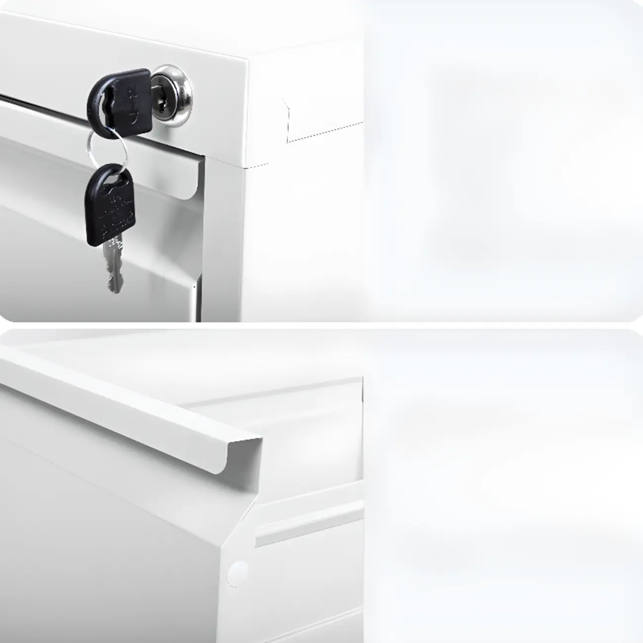 Modern Metal Vertical Filing Cabinet with Key Lock for Office Image - 22 | homeyfad