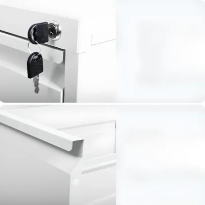 Modern Metal Vertical Filing Cabinet with Key Lock for Office Image - 22