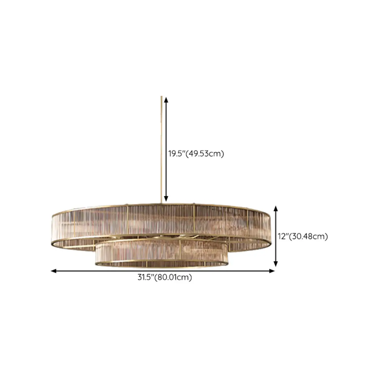 Glamorous Circle 2 Tiers Crystal Chandelier Image - 11 | homeyfad