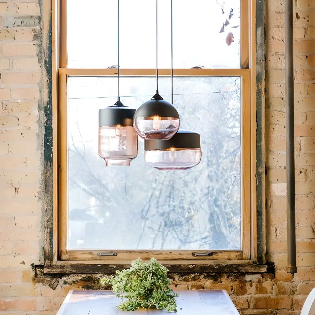 Modern Industrial Glass Pendant Light for Kitchen or Dining Image - 4 | homeyfad