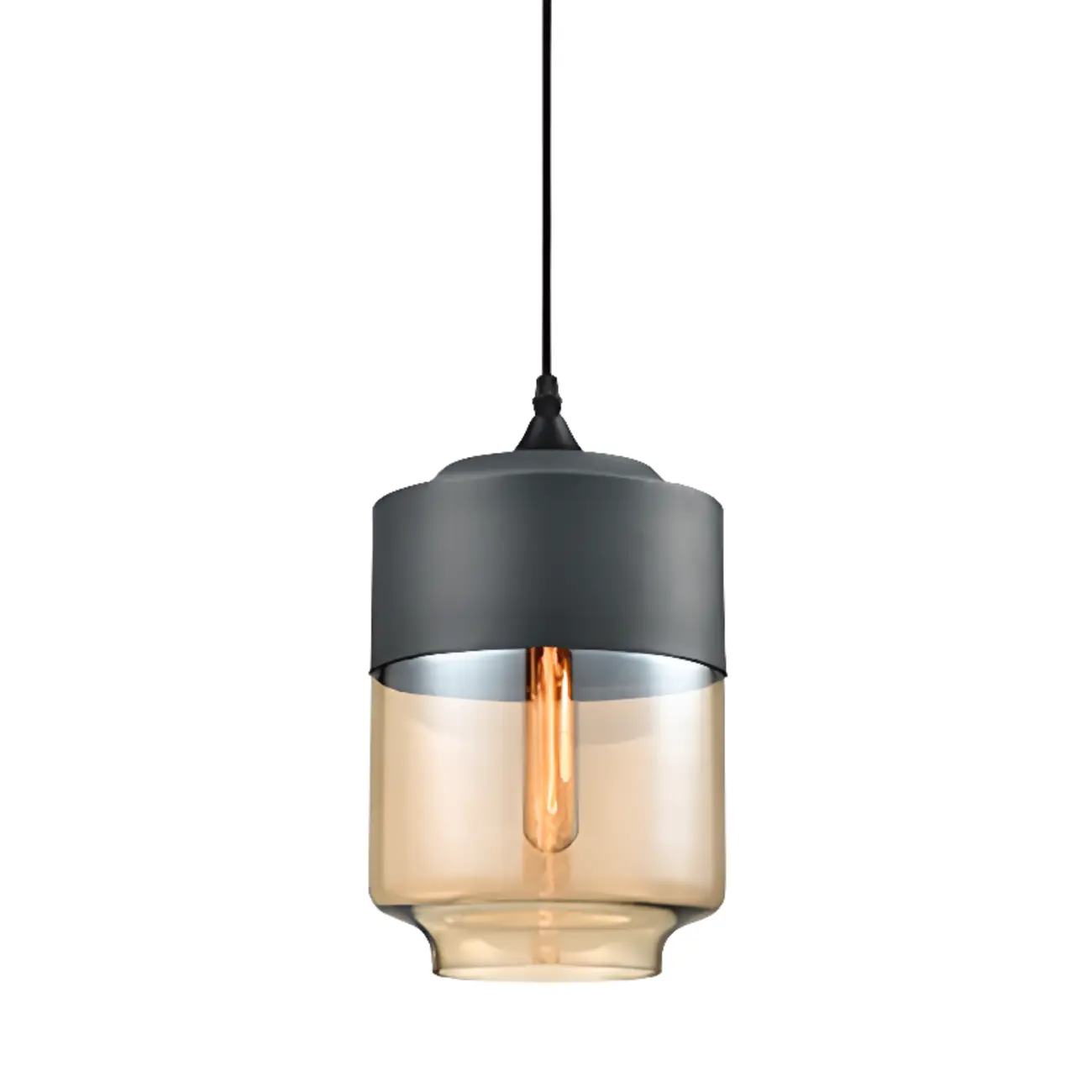 Modern Industrial Glass Pendant Light for Kitchen or Dining Image - 9 | homeyfad