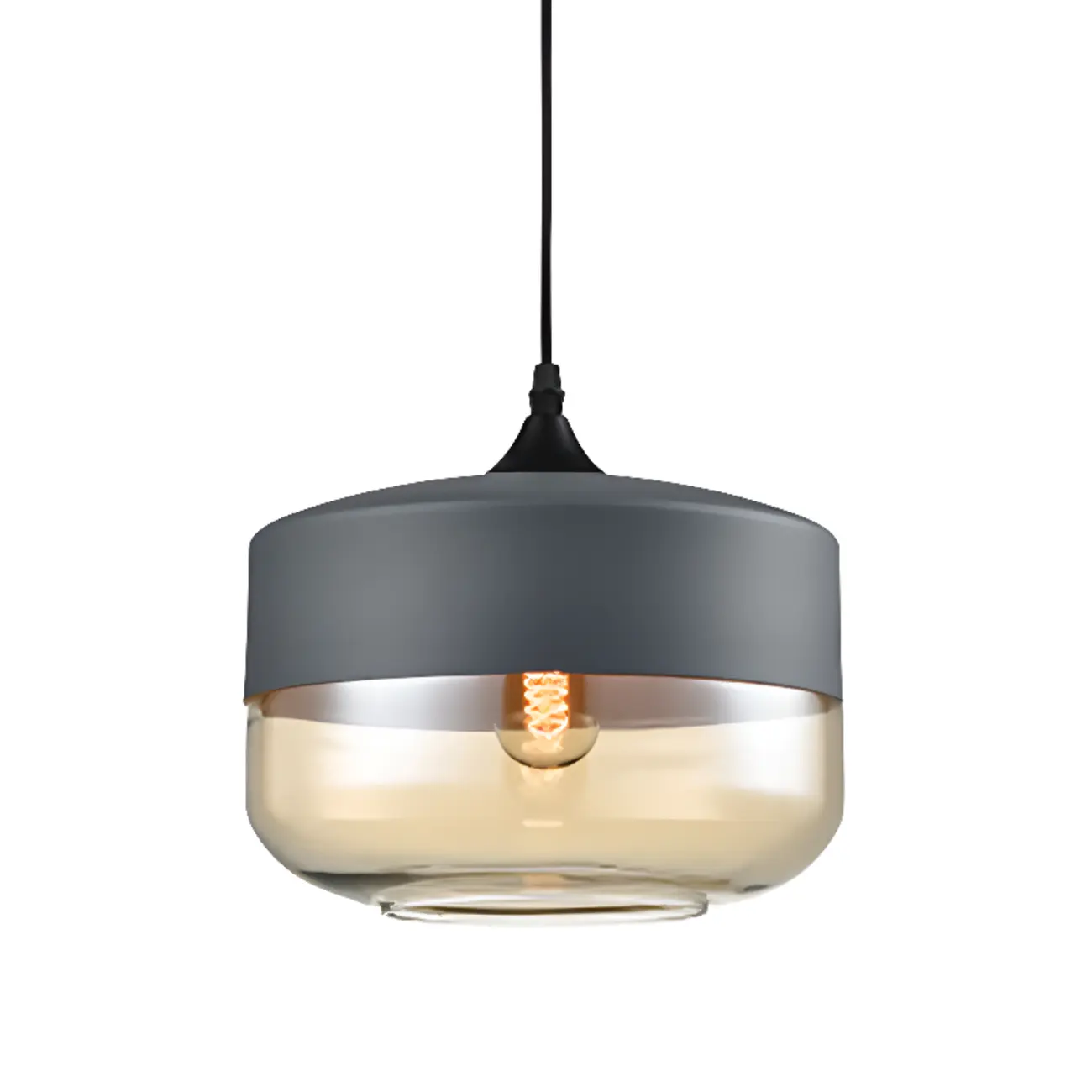 Modern Industrial Glass Pendant Light for Kitchen or Dining Image - 12 | homeyfad