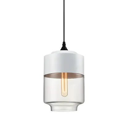 Modern Industrial Glass Pendant Light for Kitchen or Dining Image - 13