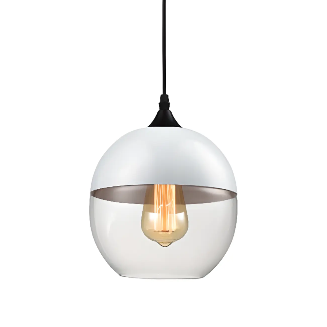 Modern Industrial Glass Pendant Light for Kitchen or Dining Image - 14 | homeyfad