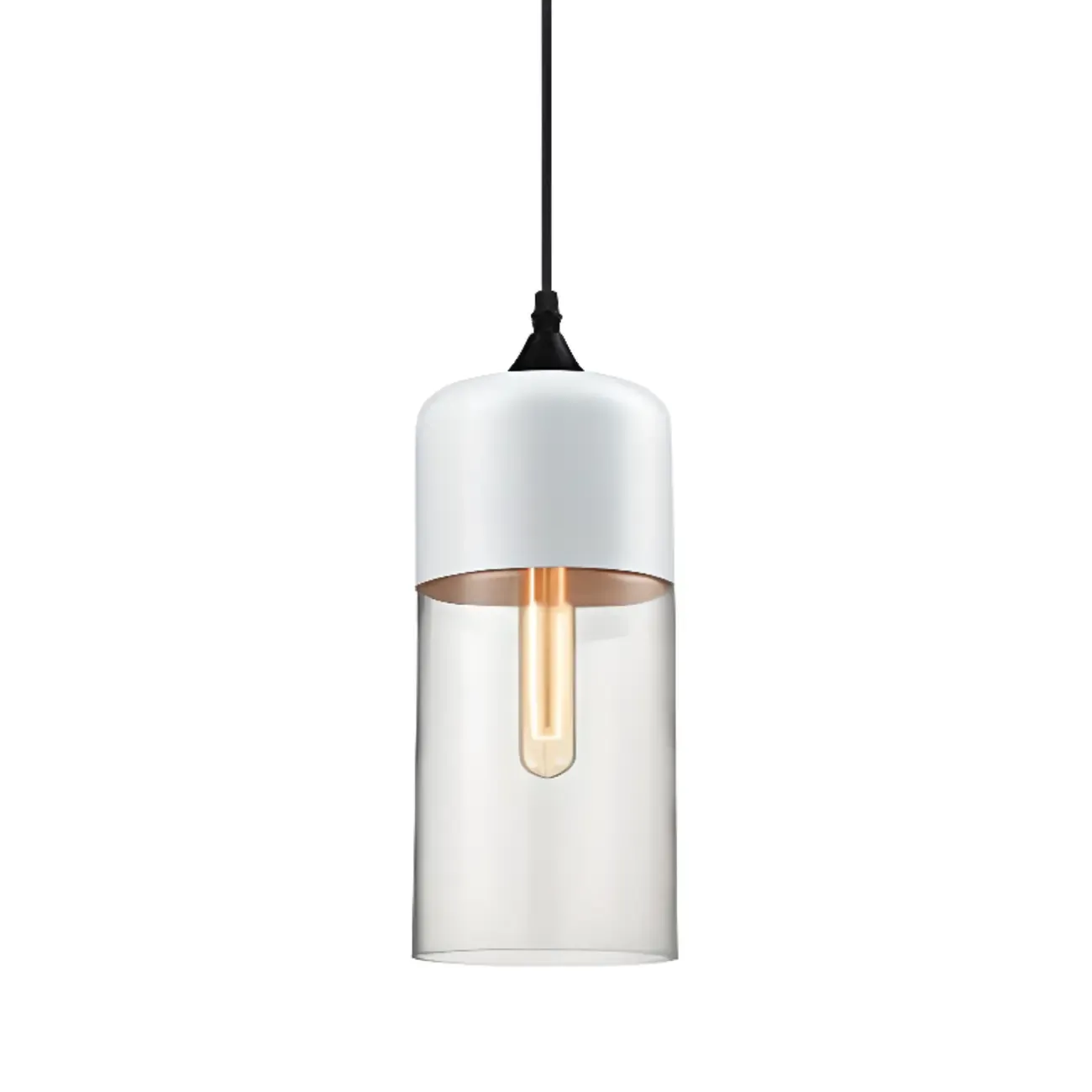 Modern Industrial Glass Pendant Light for Kitchen or Dining Image - 15