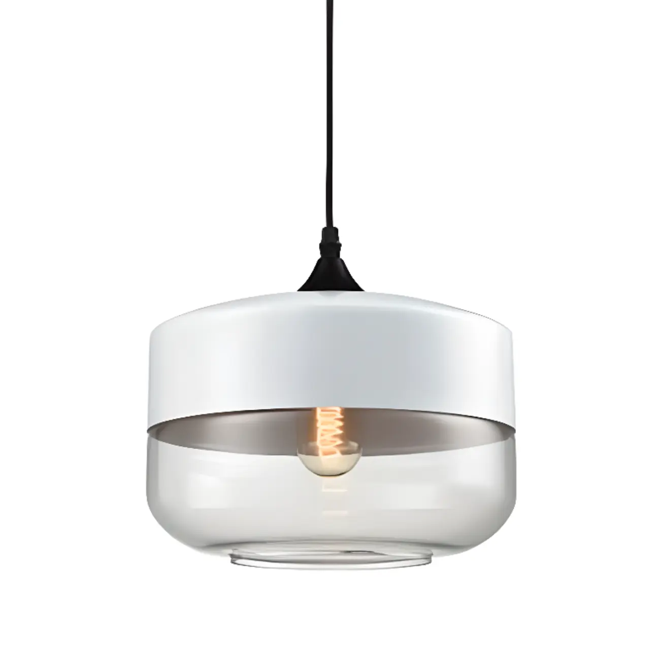 Modern Industrial Glass Pendant Light for Kitchen or Dining Image - 16 | homeyfad