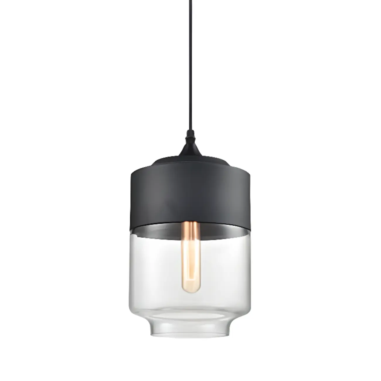 Modern Industrial Glass Pendant Light for Kitchen or Dining Image - 17 | homeyfad