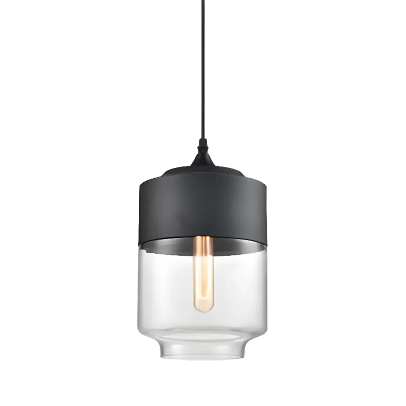 Modern Industrial Glass Pendant Light for Kitchen or Dining Image - 17