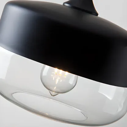 Modern Industrial Glass Pendant Light for Kitchen or Dining Image - 27