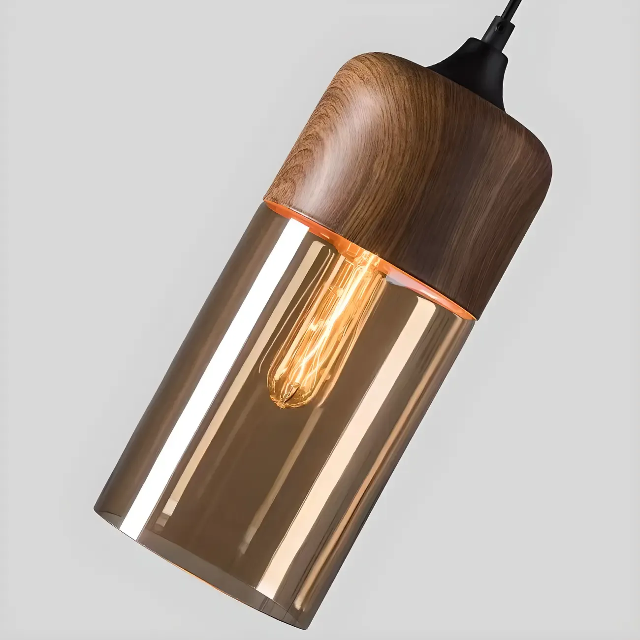 Modern Industrial Glass Pendant Light for Kitchen or Dining Image - 29