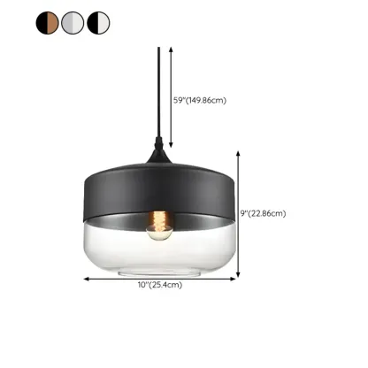 Modern Industrial Glass Pendant Light for Kitchen or Dining Image - 35
