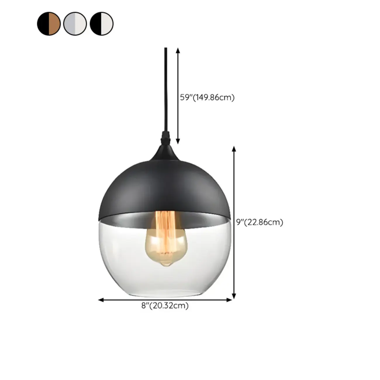 Modern Industrial Glass Pendant Light for Kitchen or Dining Image - 36 | homeyfad