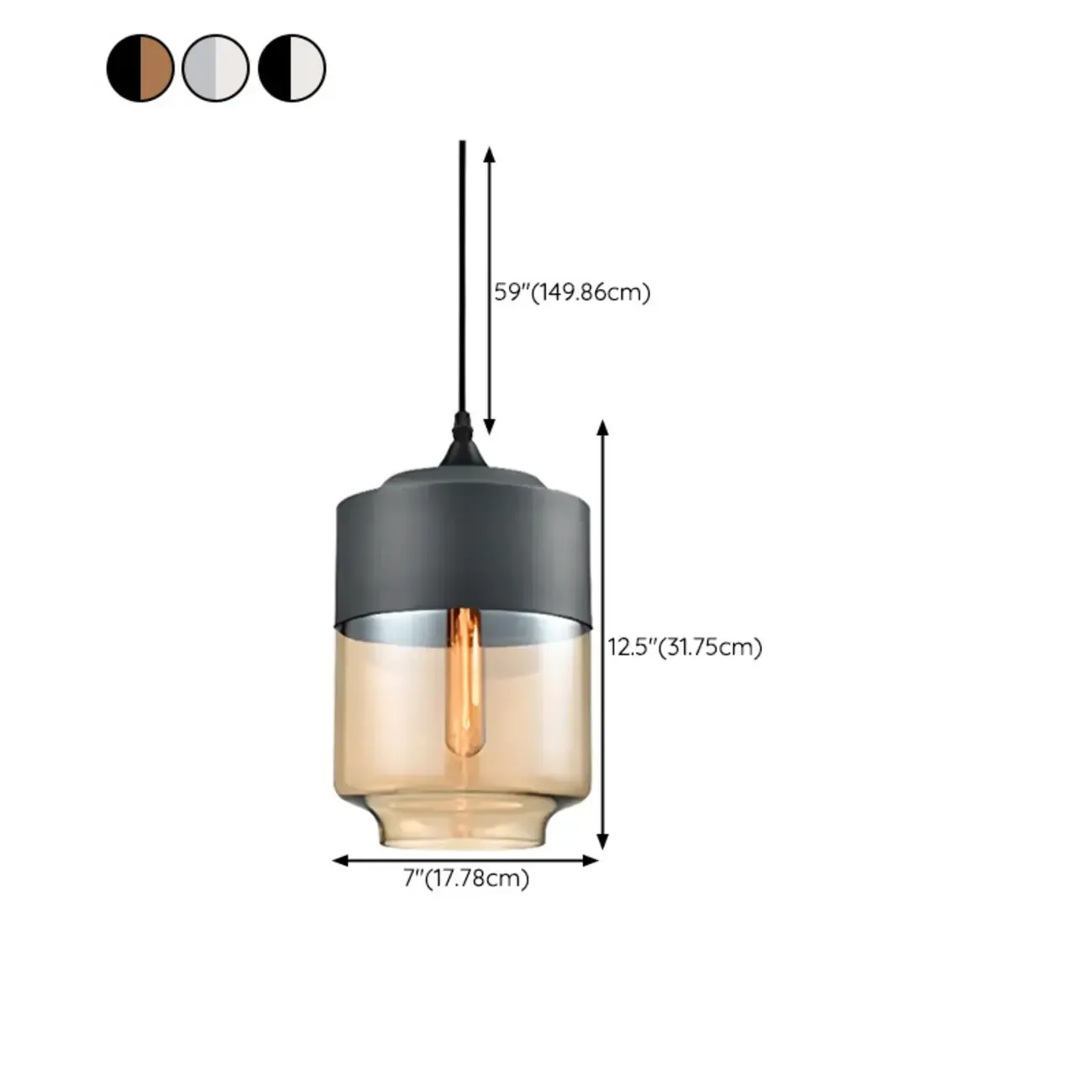 Modern Industrial Glass Pendant Light for Kitchen or Dining Image - 37