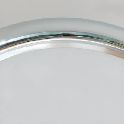 Modern Silver Round Semi Flush Ceiling Light Image - 8