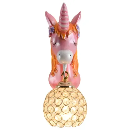 Modern Unicorn Resin Wall Light for Kids Room Image - 13