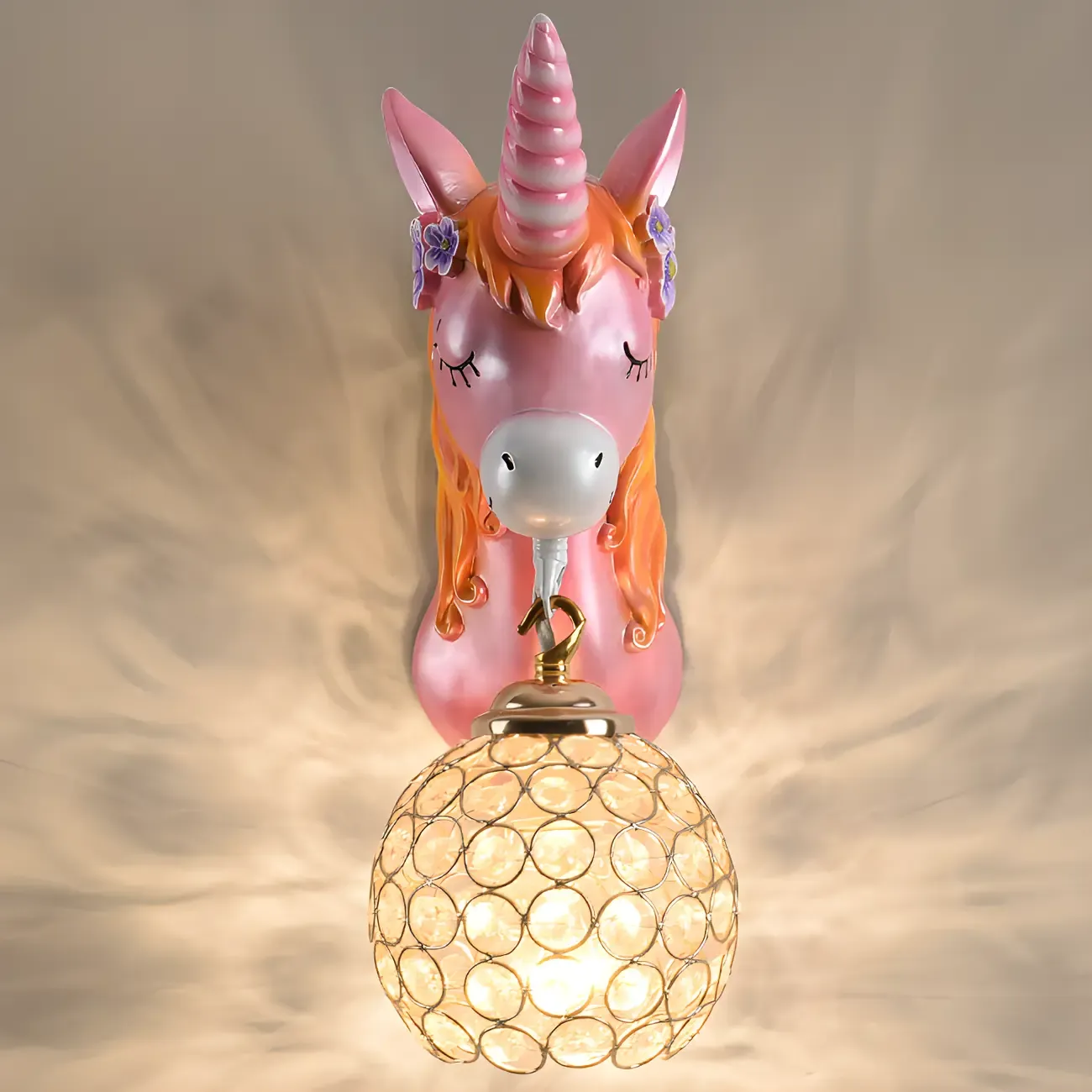 Modern Unicorn Resin Wall Light for Kids Room Image - 6