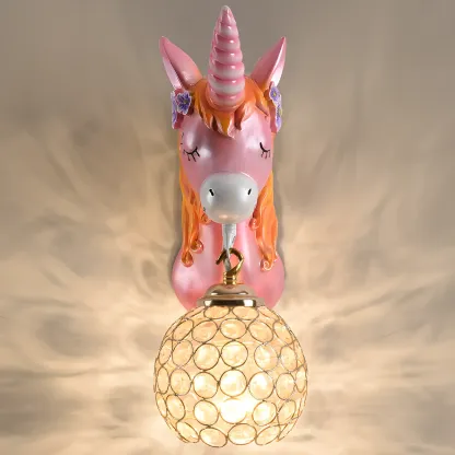 Modern Unicorn Resin Wall Light for Kids Room Image - 6